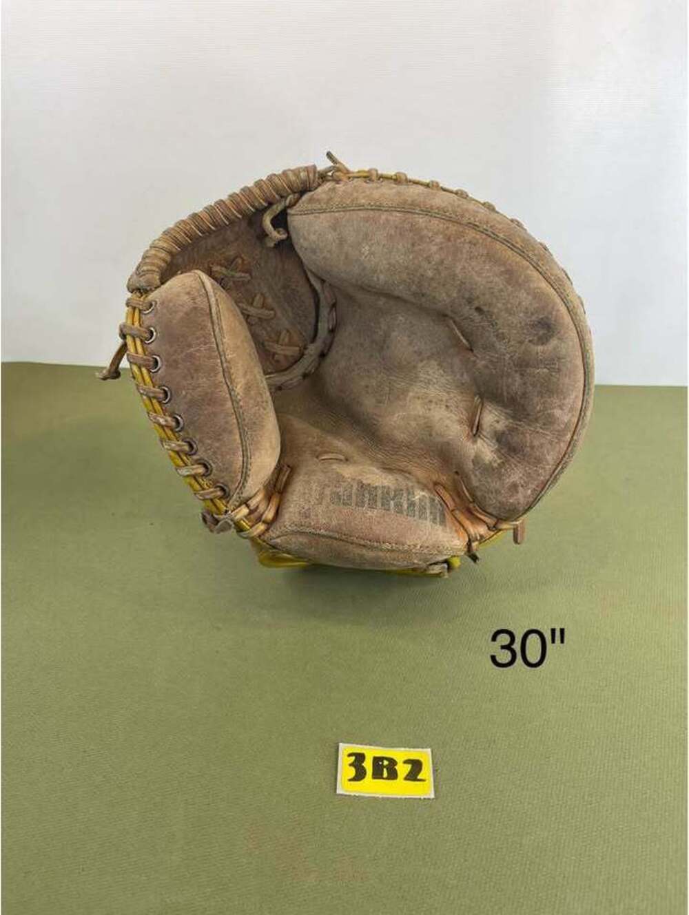 Vintage Franklin 30" Leather Catcher's Mitt RHT Nylon Stitched